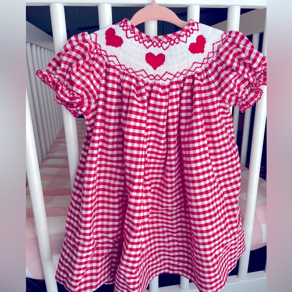 Smocked Valentine’s Dress - Picture 1 of 2